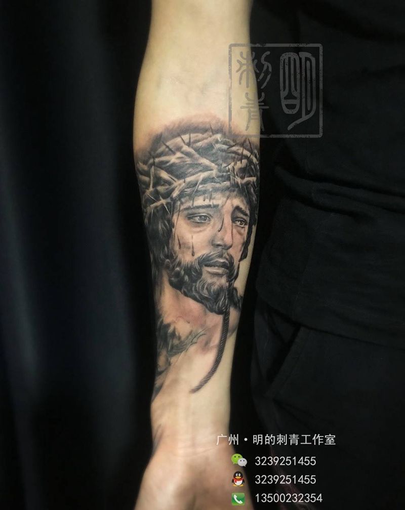耶稣纹身图片