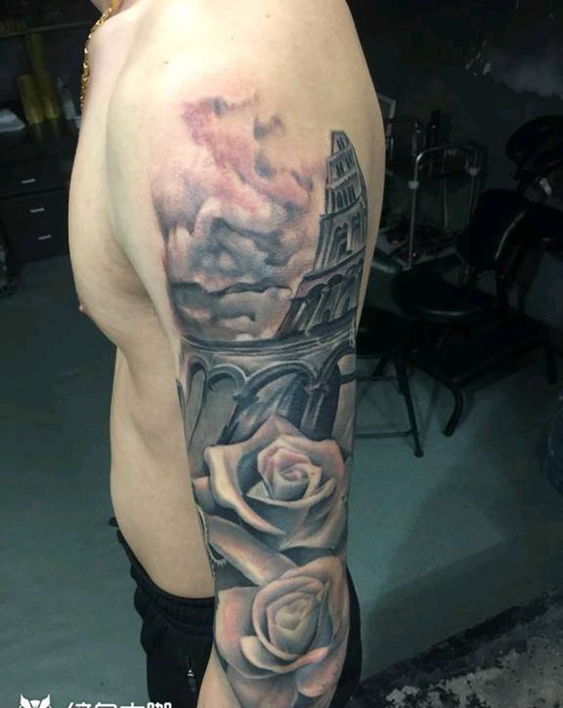 云里雾里纹身图片_手臂纹身图案