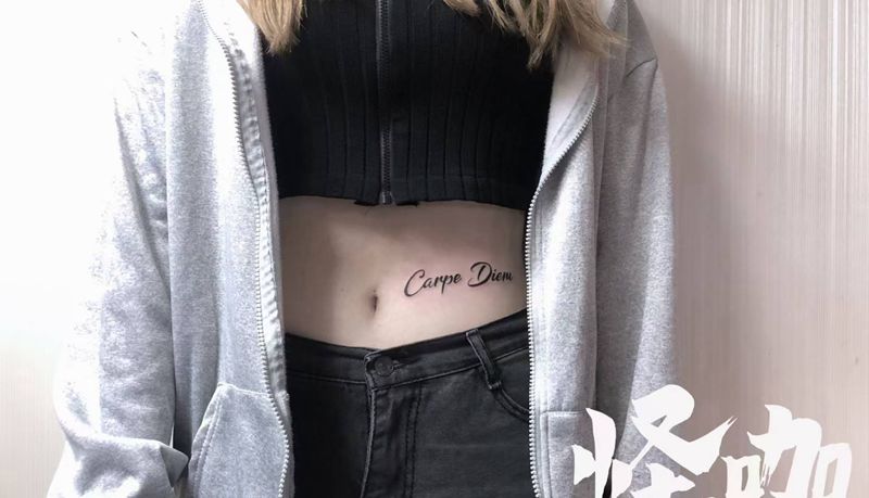 英文纹身图片_手部手臂花体字几何纹身图案