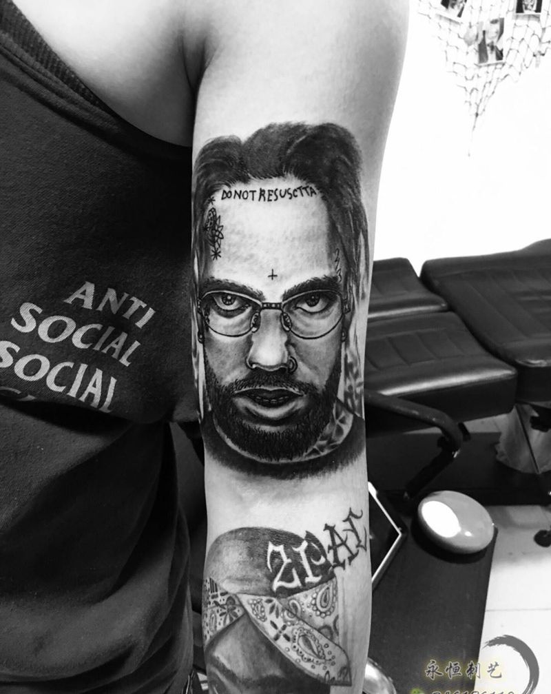 欧美人物纹身图片_成品手臂欧美纹身图案