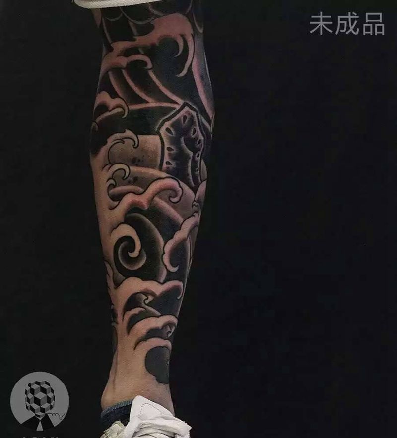 包小腿未完待续纹身图片
