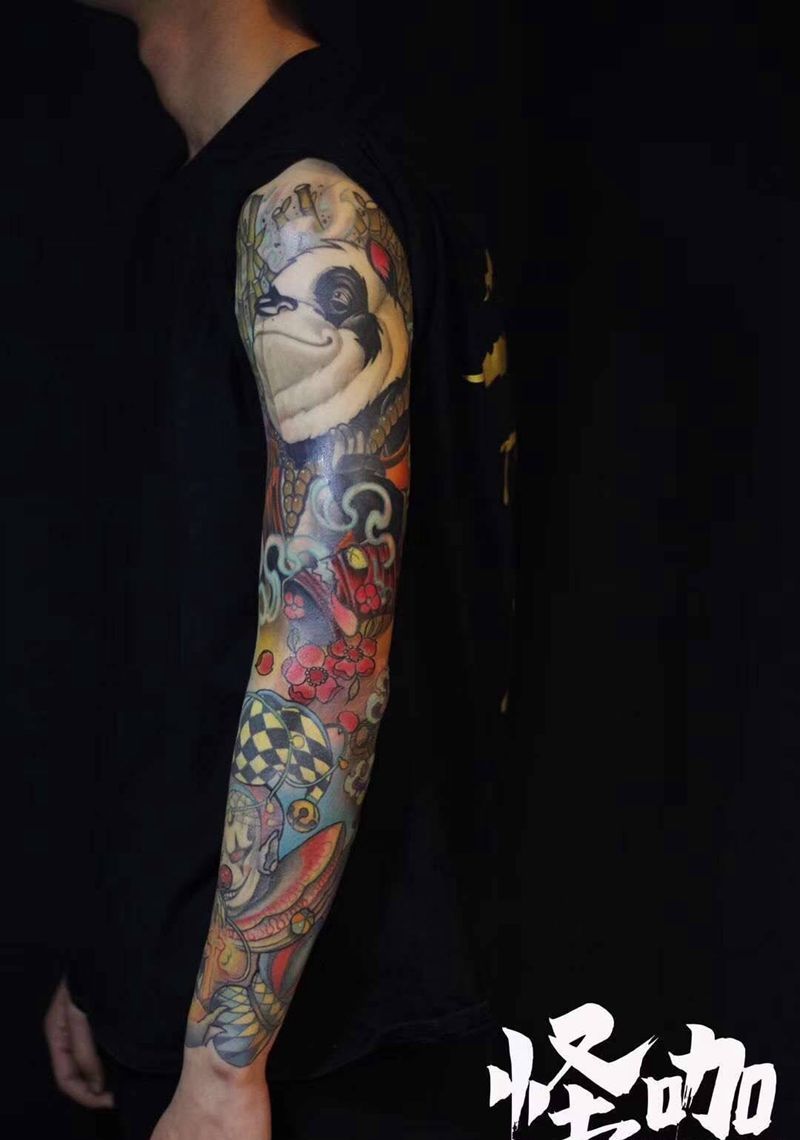 作品纹身图片_手臂手部New School纹身图案