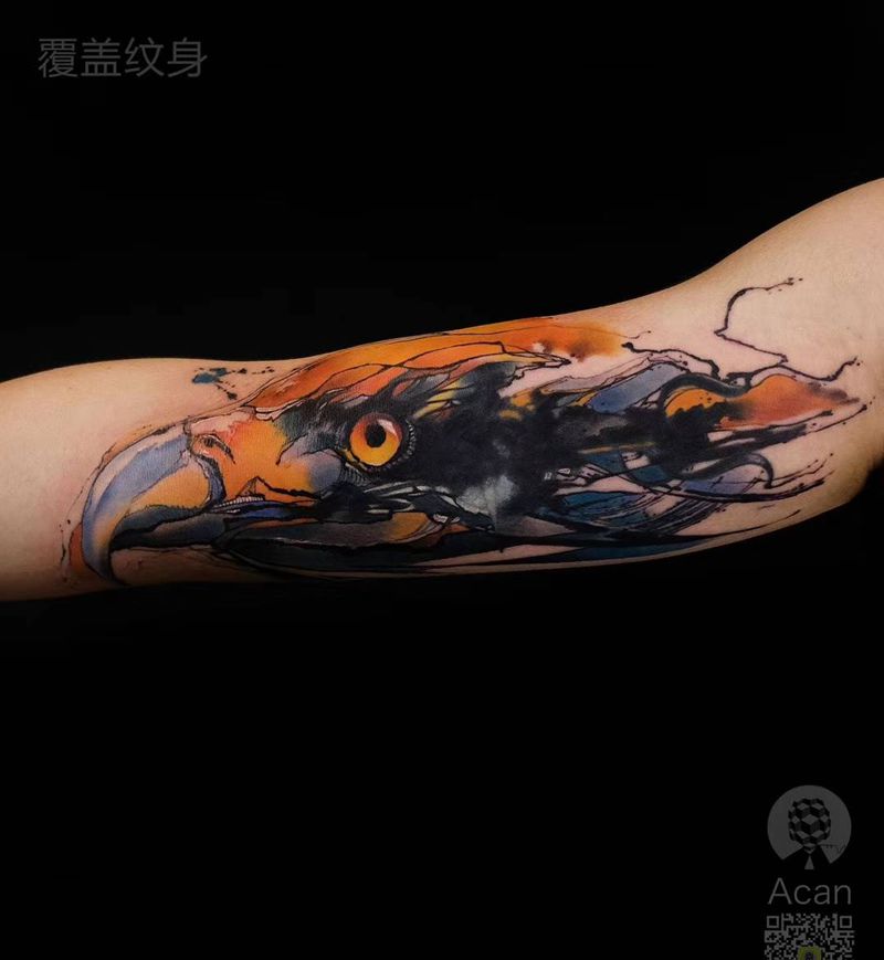 覆盖纹身纹身图片_水彩纹身图案