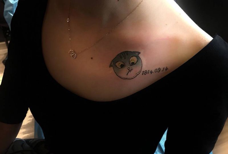 倔强的小猫纹身图片