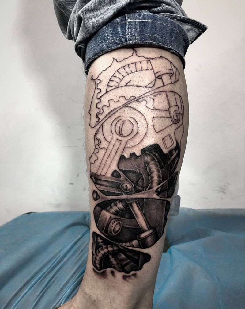 第一次做机械纹身图片
