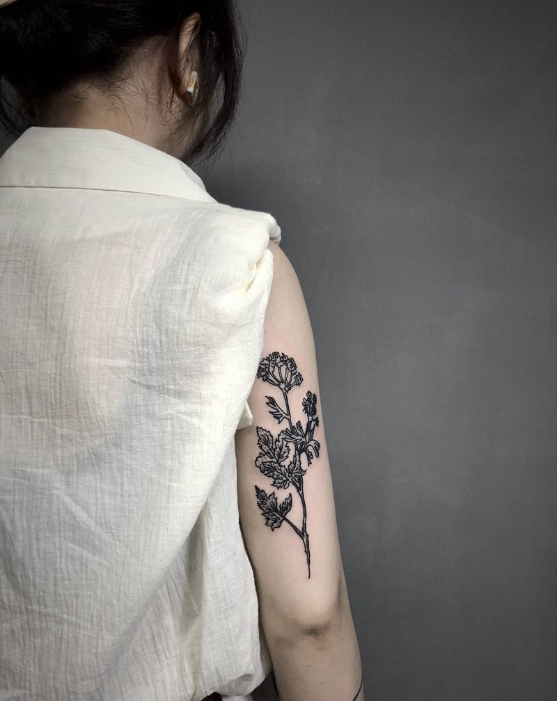 花纹身图片_手臂纹身图案