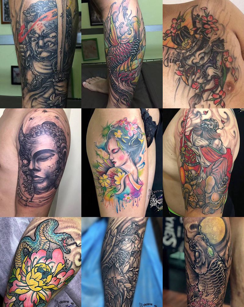 。纹身图片_新传统纹身图案