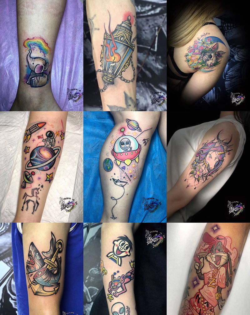 。纹身图片_脚部纹身图案