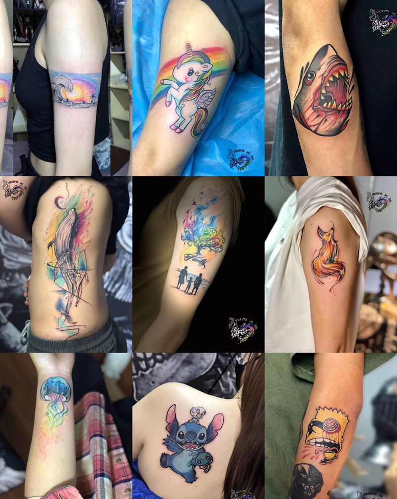 。纹身图片_脚部纹身图案