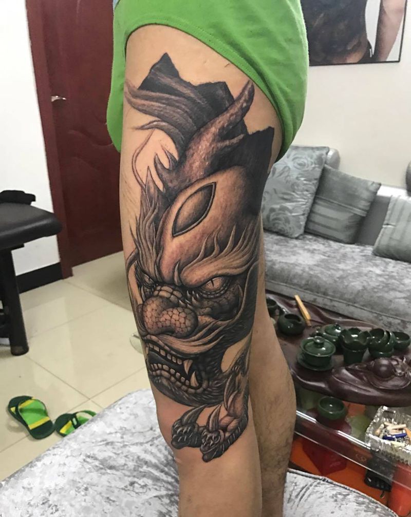 龙腿 未完待续纹身图片