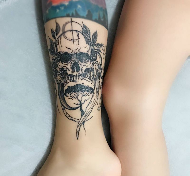 骷髅纹身图片