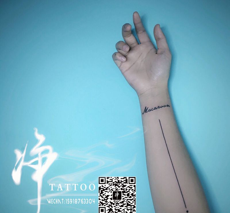 死亡射线纹身图片_成品手臂清新传统欧美鬼神几何字符图腾原创纹身图案