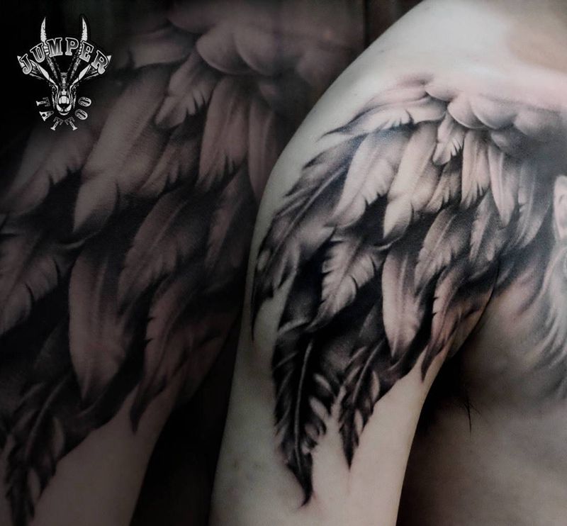 翅膀，纹身图片
