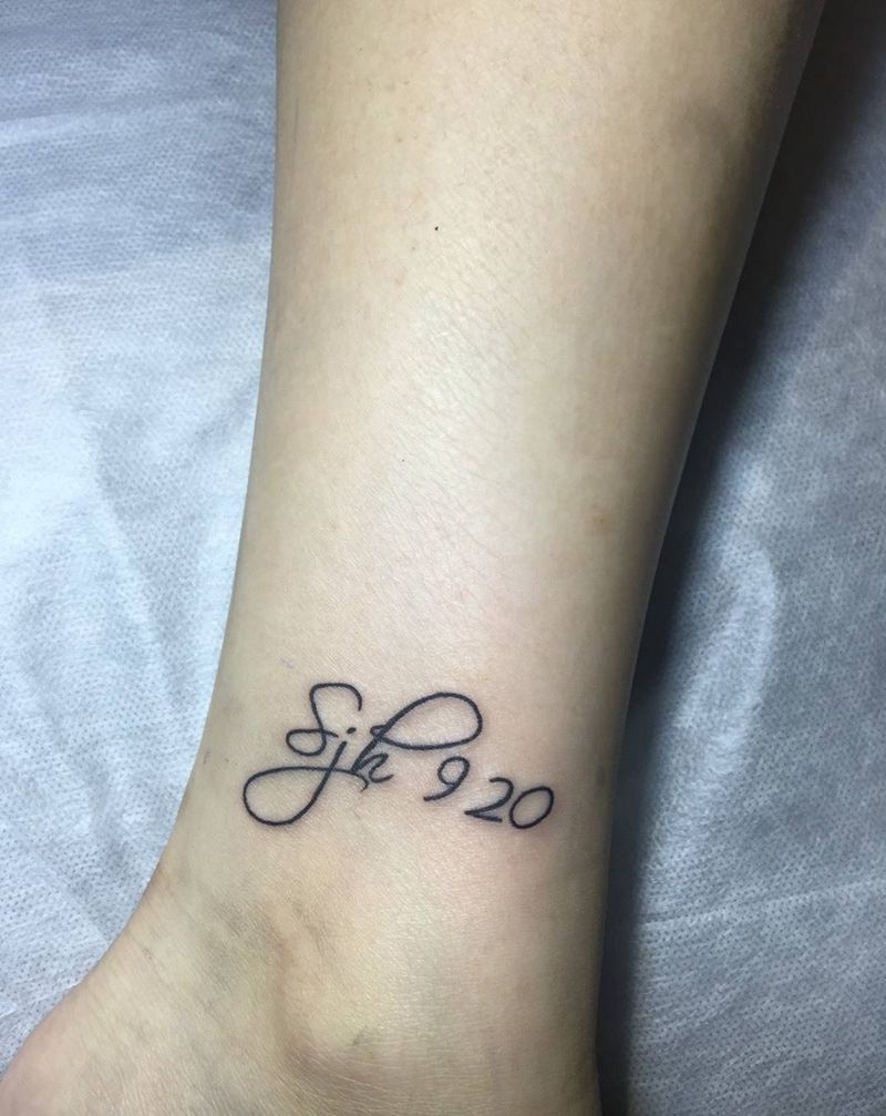 英文纹身图片_成品腿部字符纹身图案