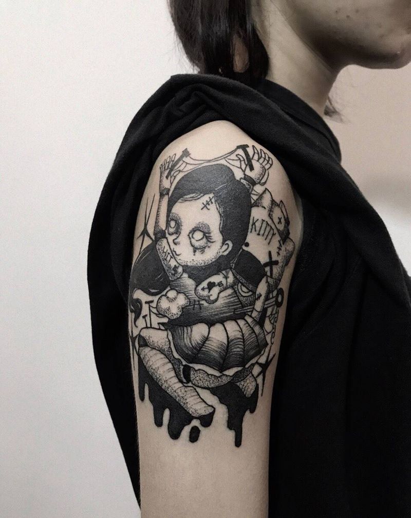 英文遮盖纹身图片