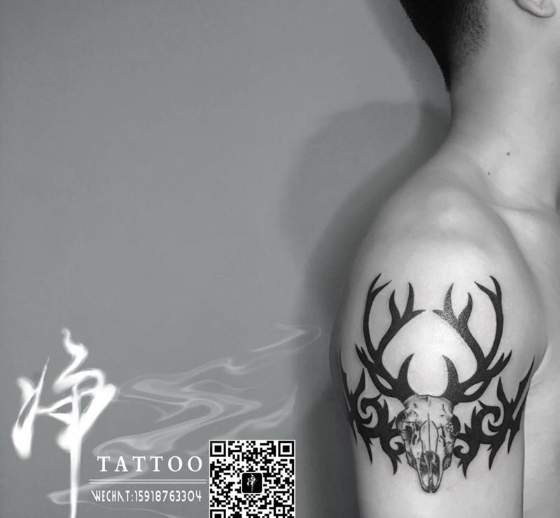 鹿图腾纹身纹身图片