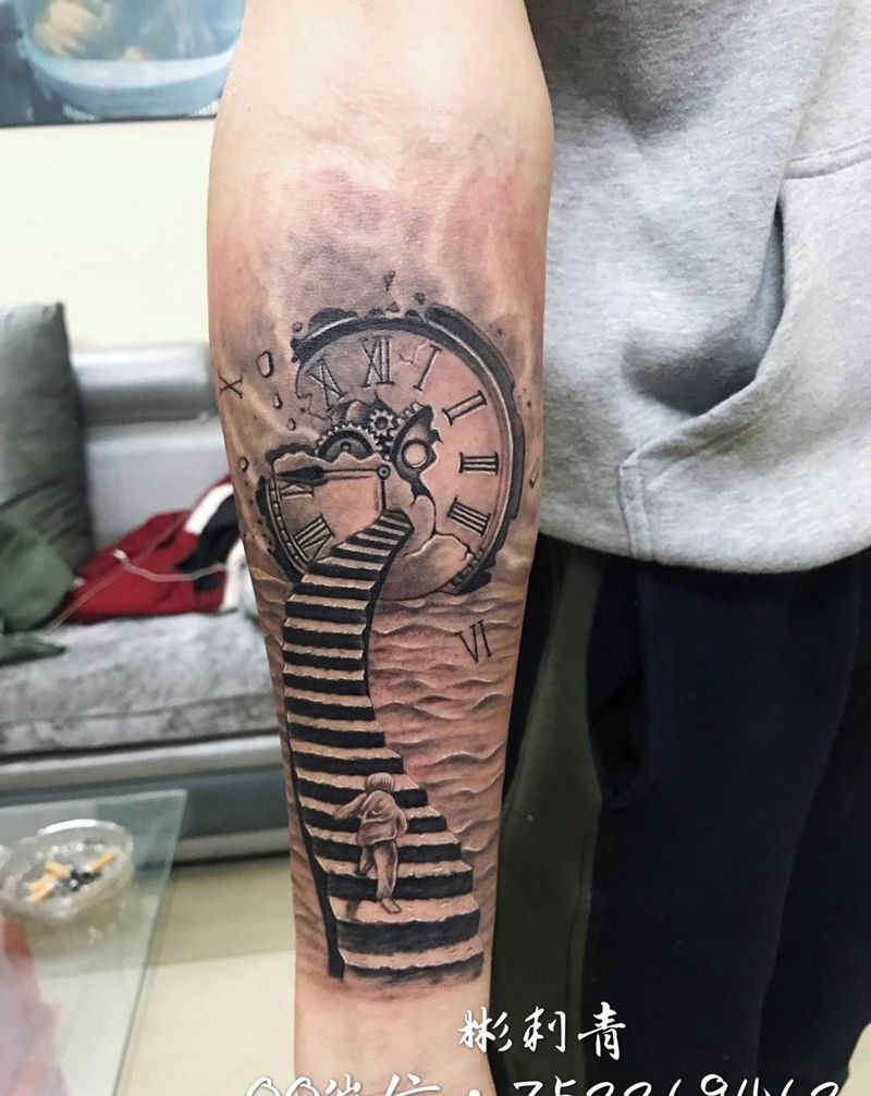 欧美小臂 完成纹身图片_成品手稿手部欧美写实原创纹身图案