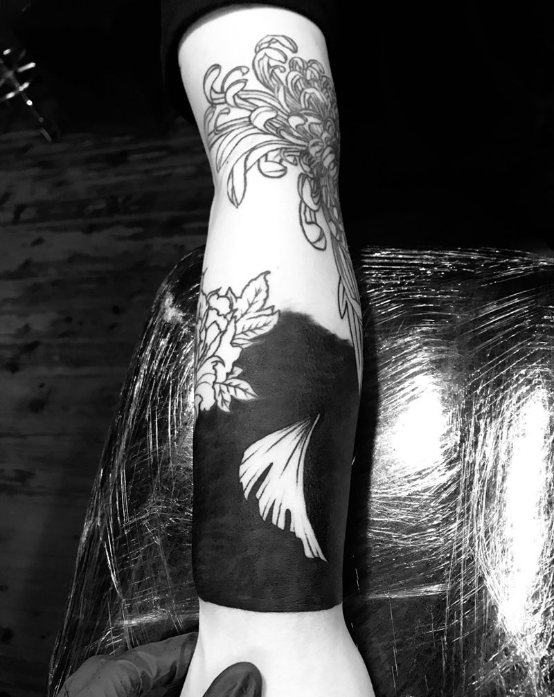 黑臂，未完成纹身图片