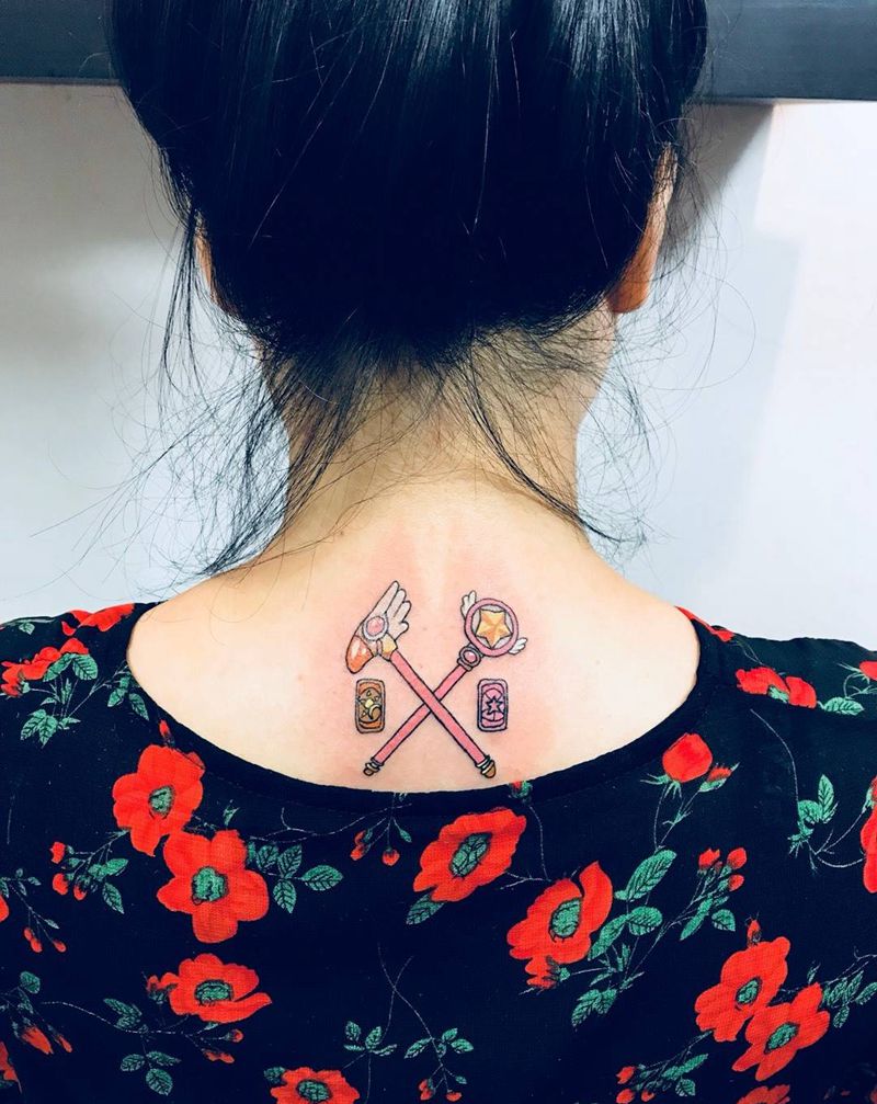 百变小樱魔法纹身图片