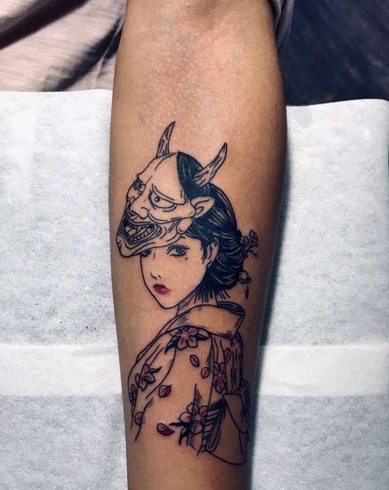 艺妓纹身图片