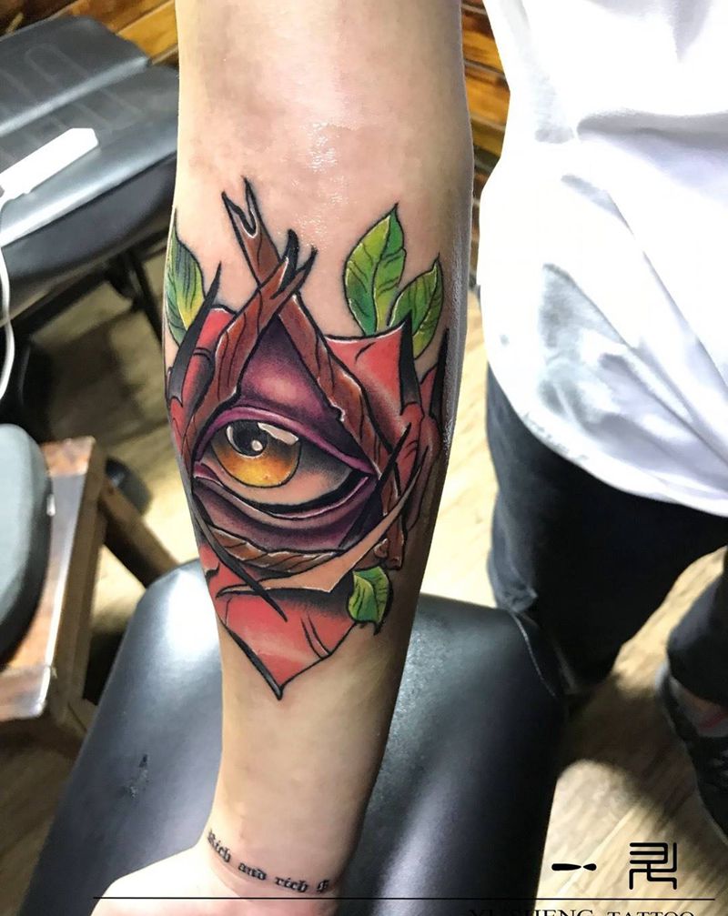 彩色School纹身图片_New School纹身图案