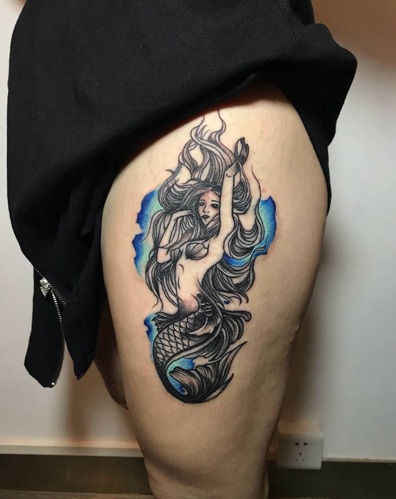 美人鱼纹身图片