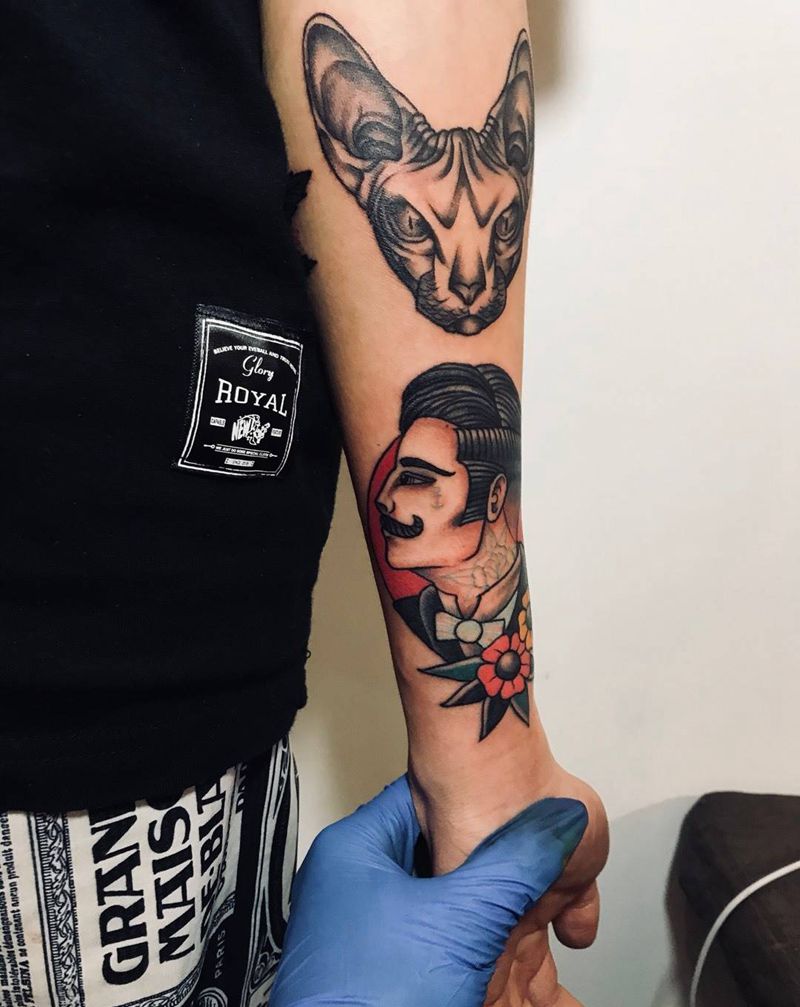 school人头像纹身图片