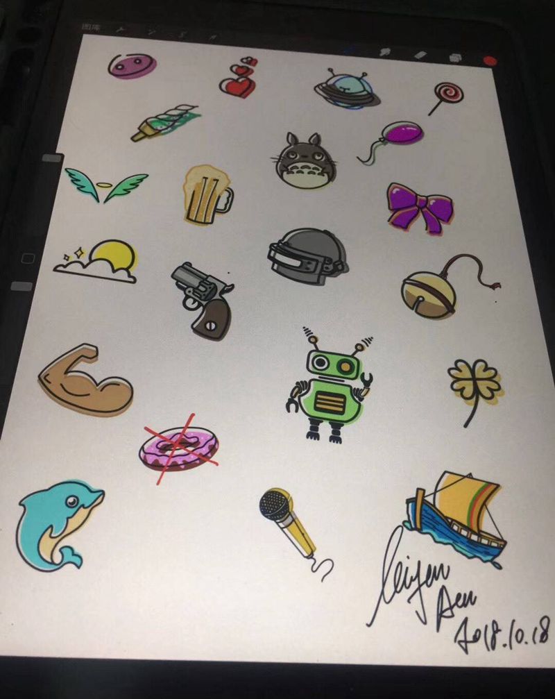 小图-手稿纹身图片_New School纹身图案