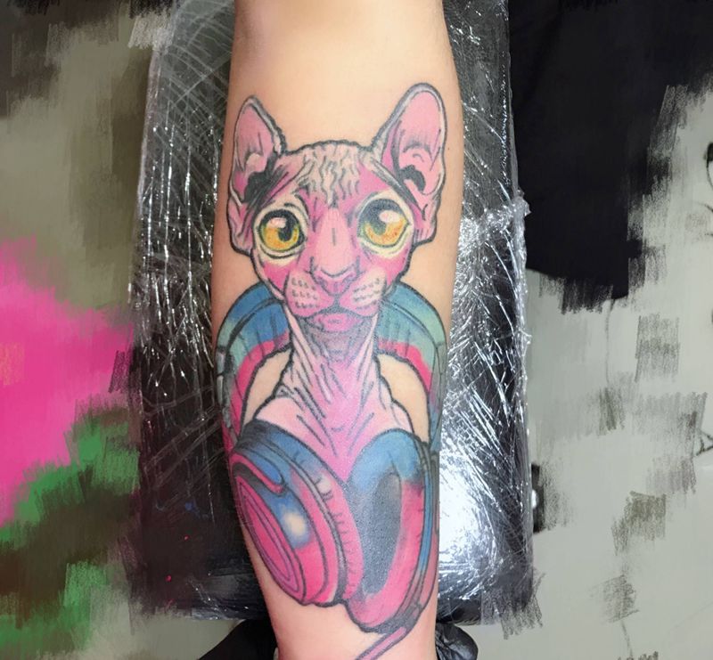 斯芬克斯猫纹身图片