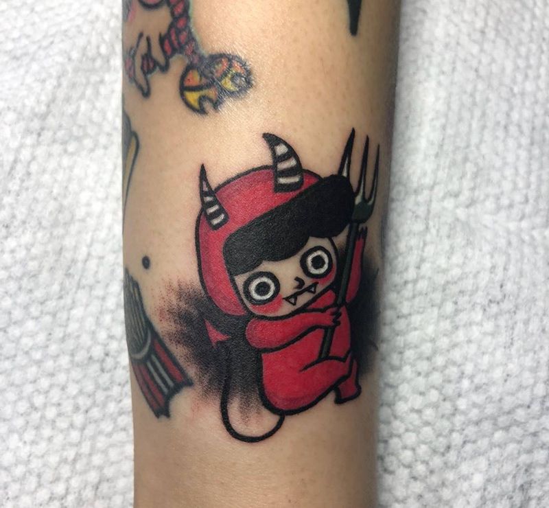 小恶魔纹身图片