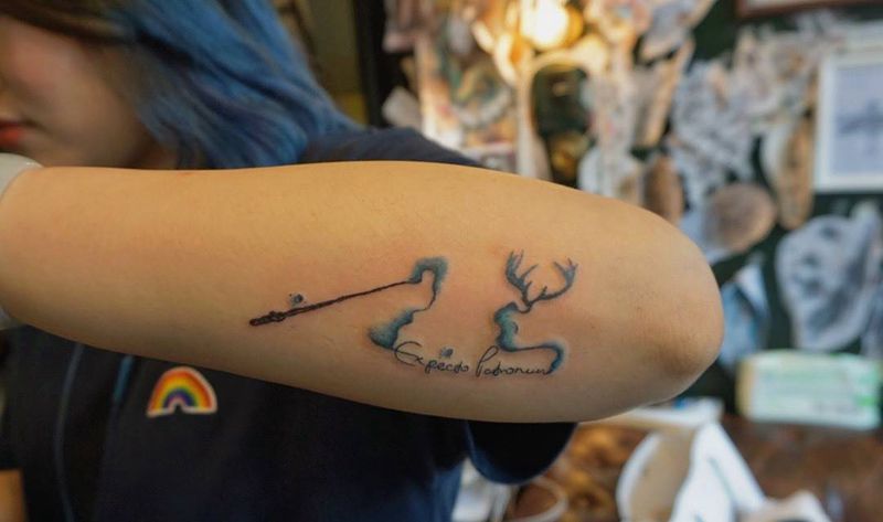 哈利波特   魔杖纹身图片