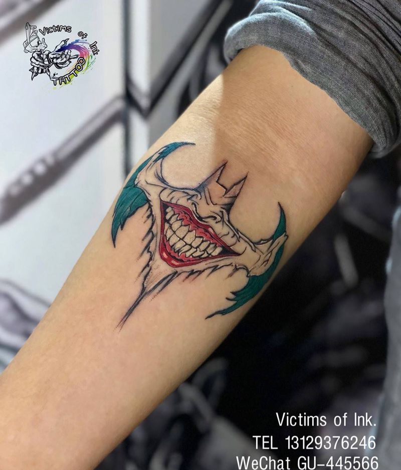 蝙蝠侠小丑纹身图片