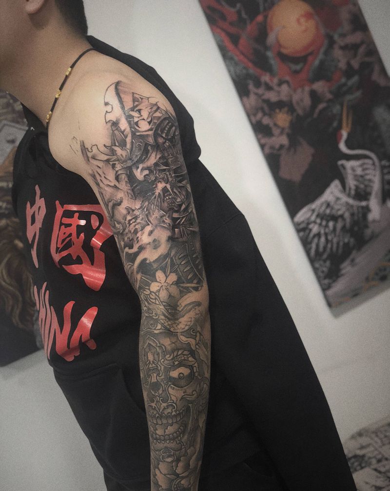 花臂纹身图片_手臂纹身图案