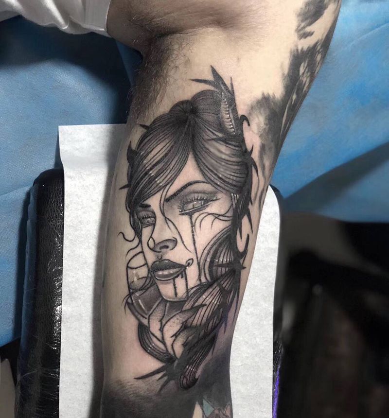 暗黑纹身图片_手部纹身图案