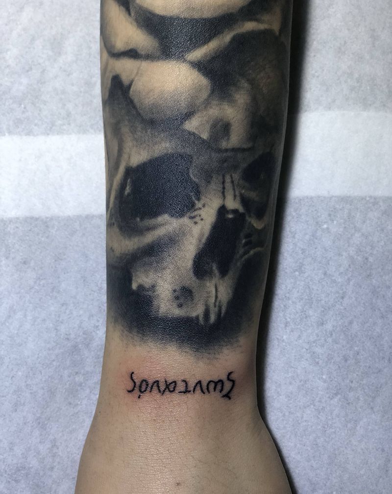 写实纹身图片_手部纹身图案