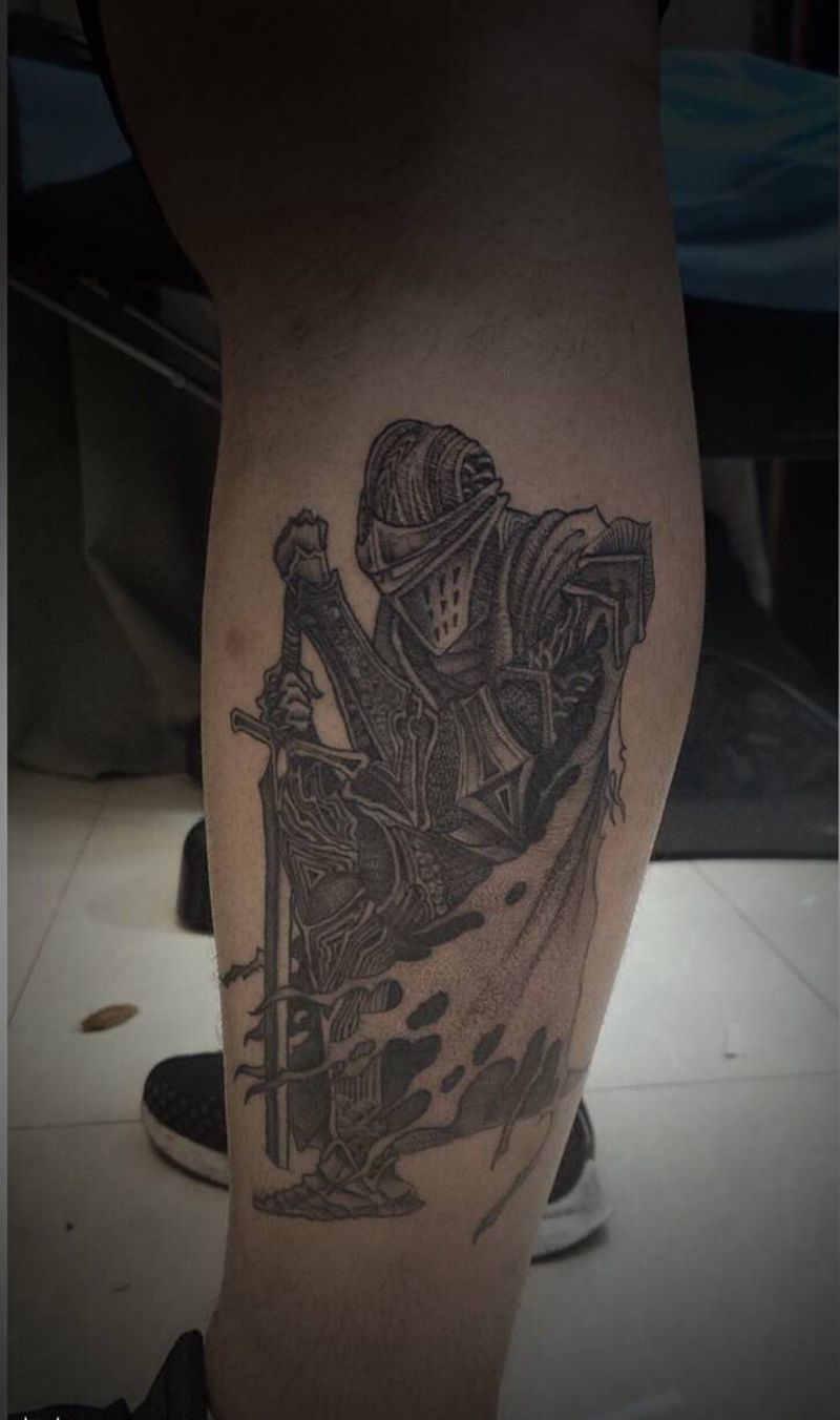 骑士纹身图片_欧美写实纹身图案