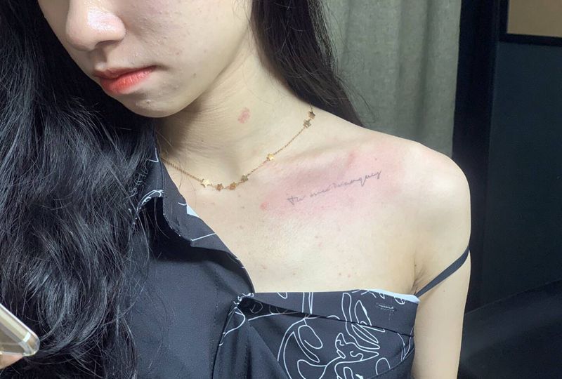 小字母纹身图片_点刺纹身图案