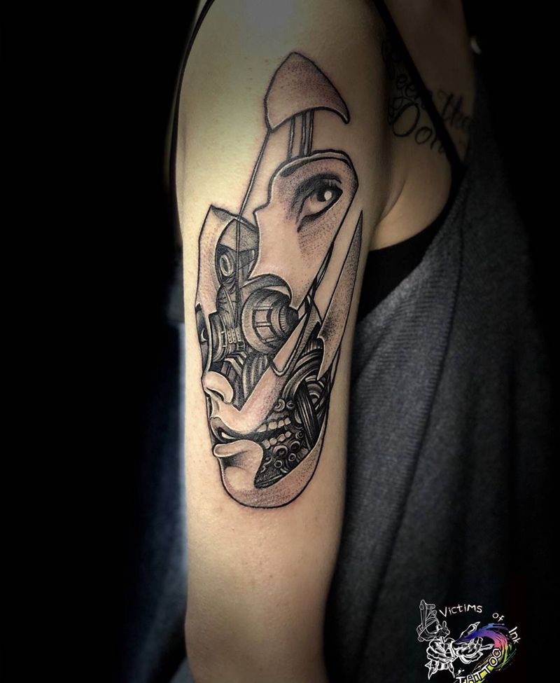 机械纹身图片_手臂纹身图案