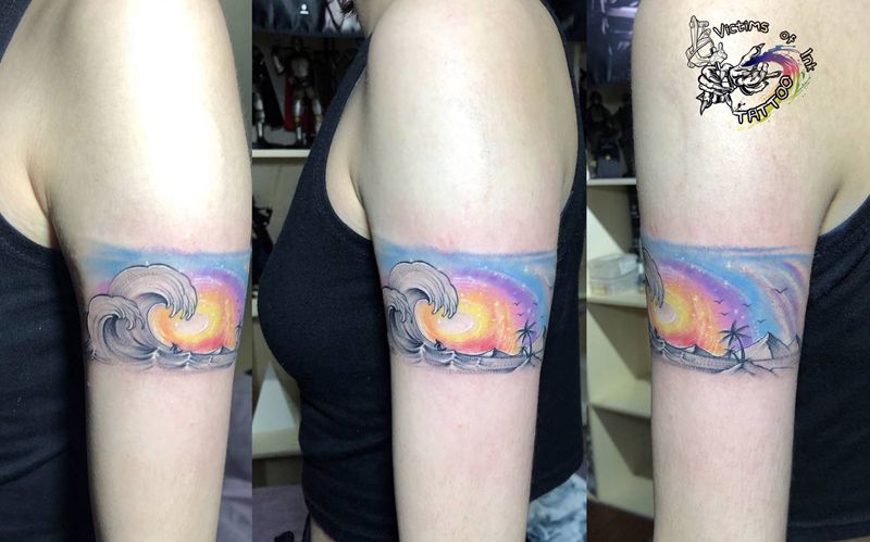 臂环纹身图片_手臂纹身图案