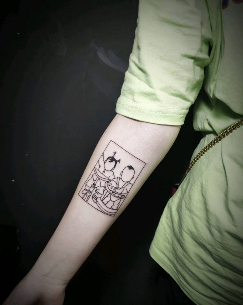 简笔画纹身图片_手臂几何纹身图案