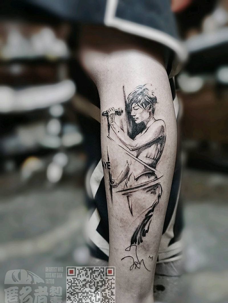 小作一组纹身图片_胸部手臂腿部欧美习俗肖像清新写实原创成品纹身图案