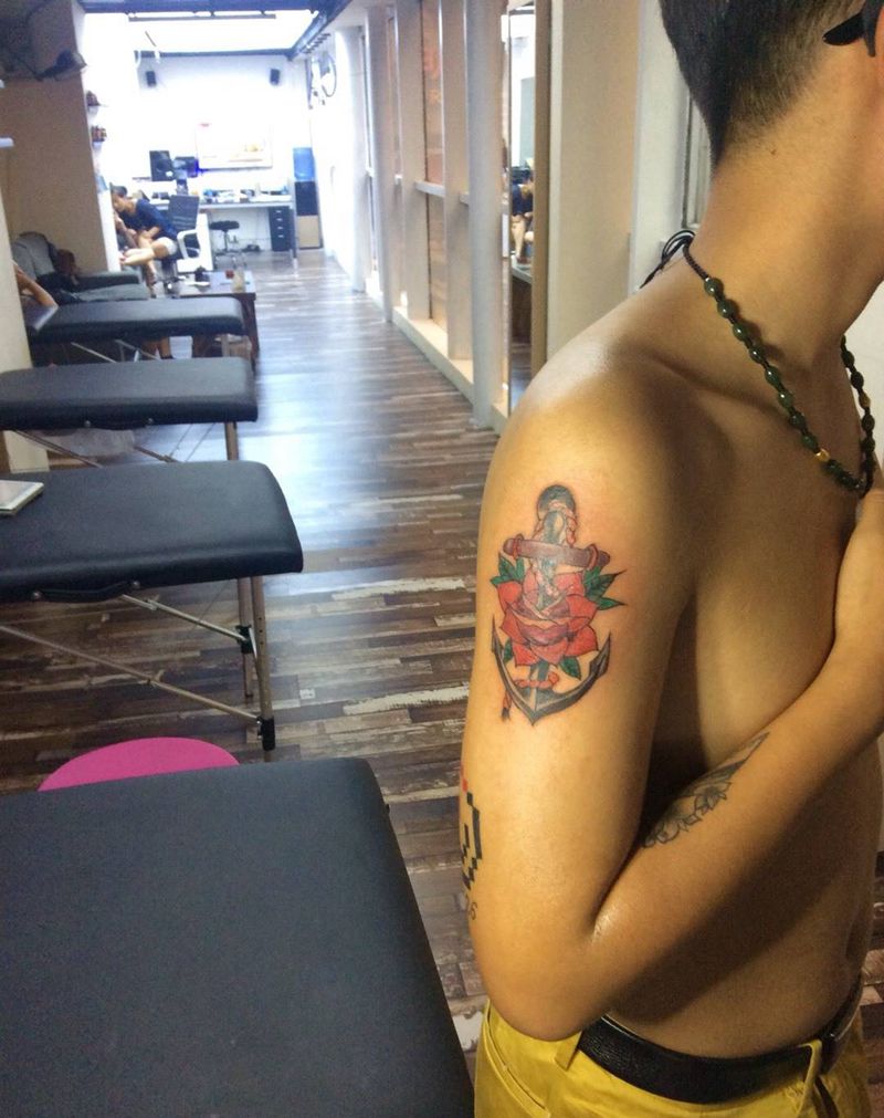 多次修改后的old school纹身图片