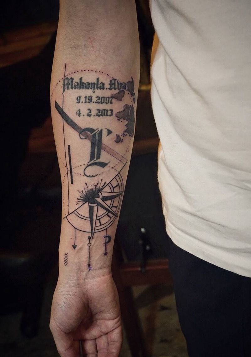 几何添加纹身图片