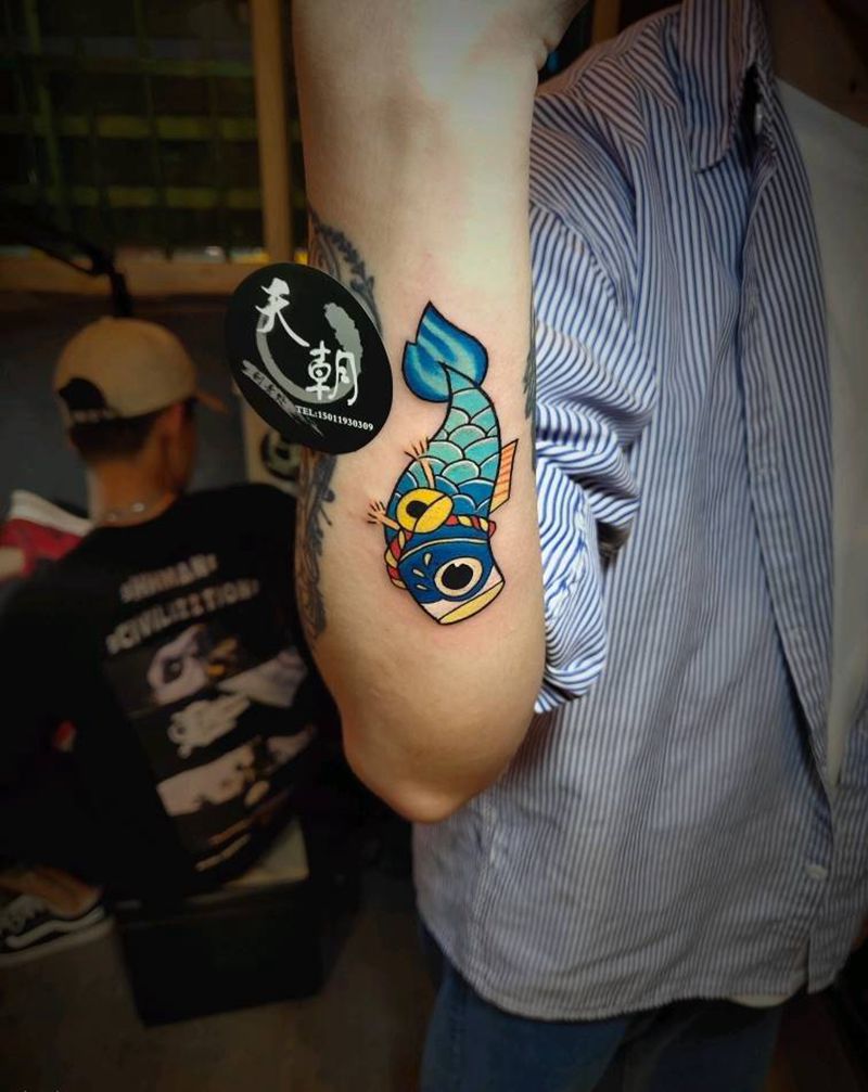 小鱼纹身图片_老传统纹身图案
