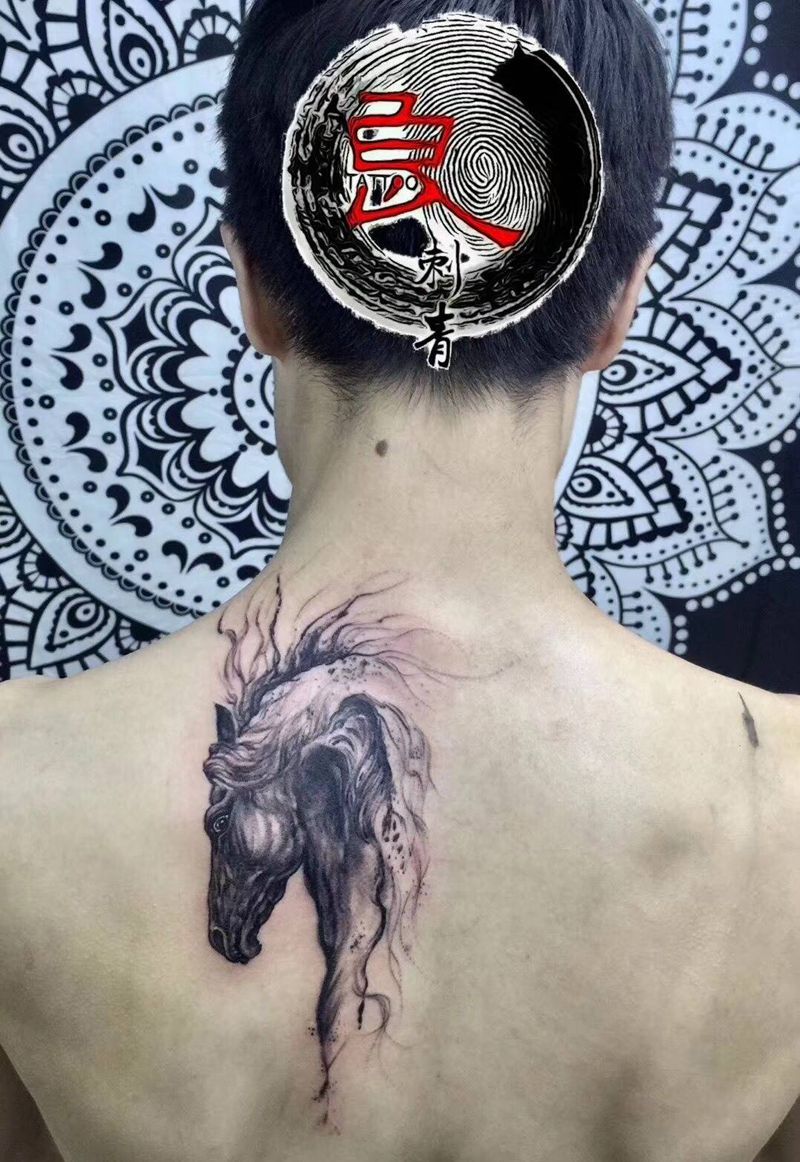 本店遮盖作品。纹身图片