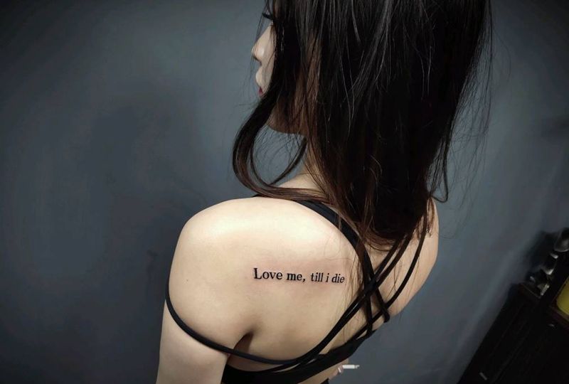 英文纹身图片_背部纹身图案