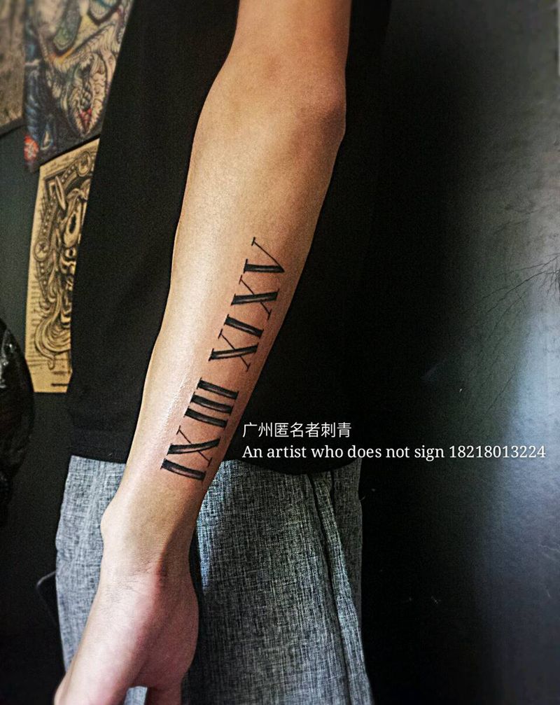 为设计师定制纹身图片_手臂欧美字符原创广州成品纹身图案