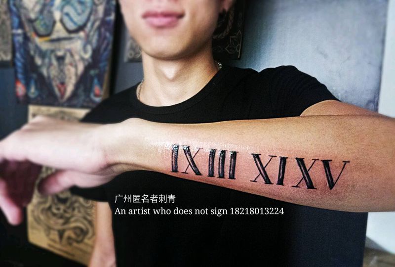 帅气设计师的帅气定制纹身图片_手臂欧美字符原创广州成品纹身图案