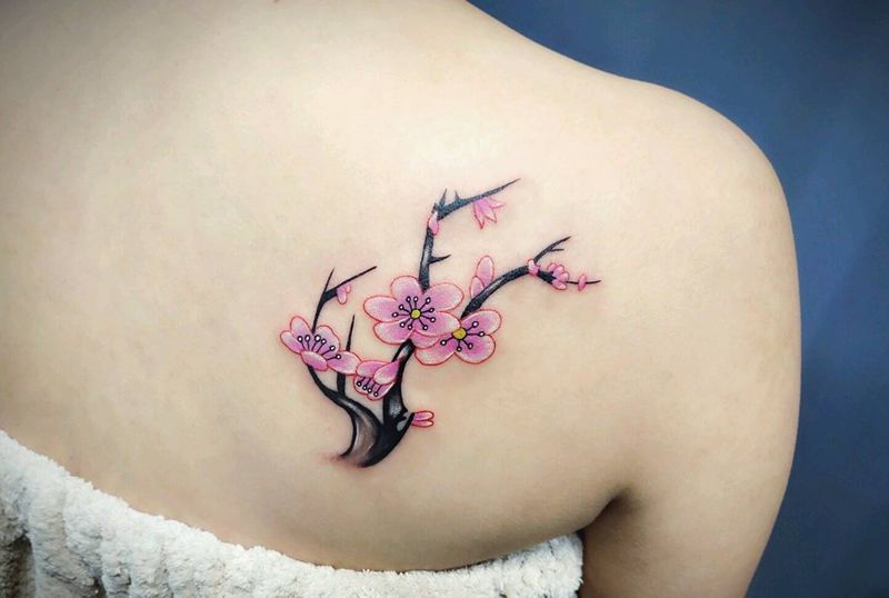 小清新纹身图片_肩部纹身图案