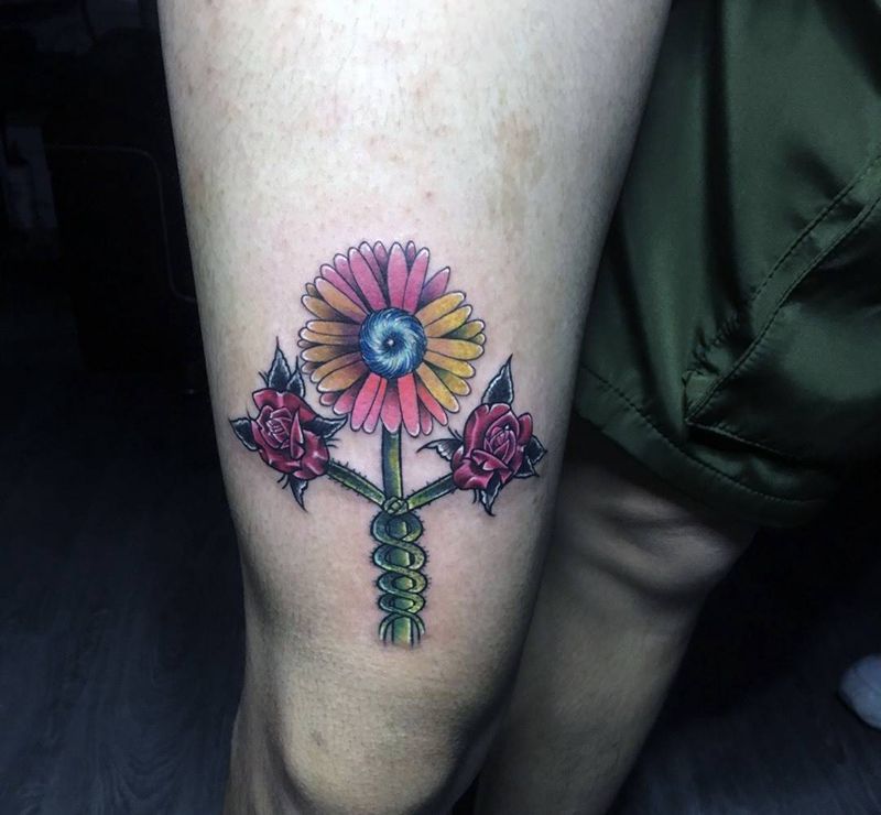 非洲菊纹身图片